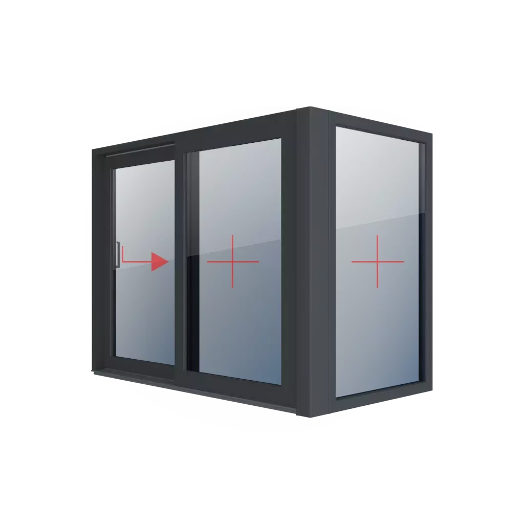 Feststehend links, Terrasse verschiebbar HST rechts fenster fenstertypen ecke standard  