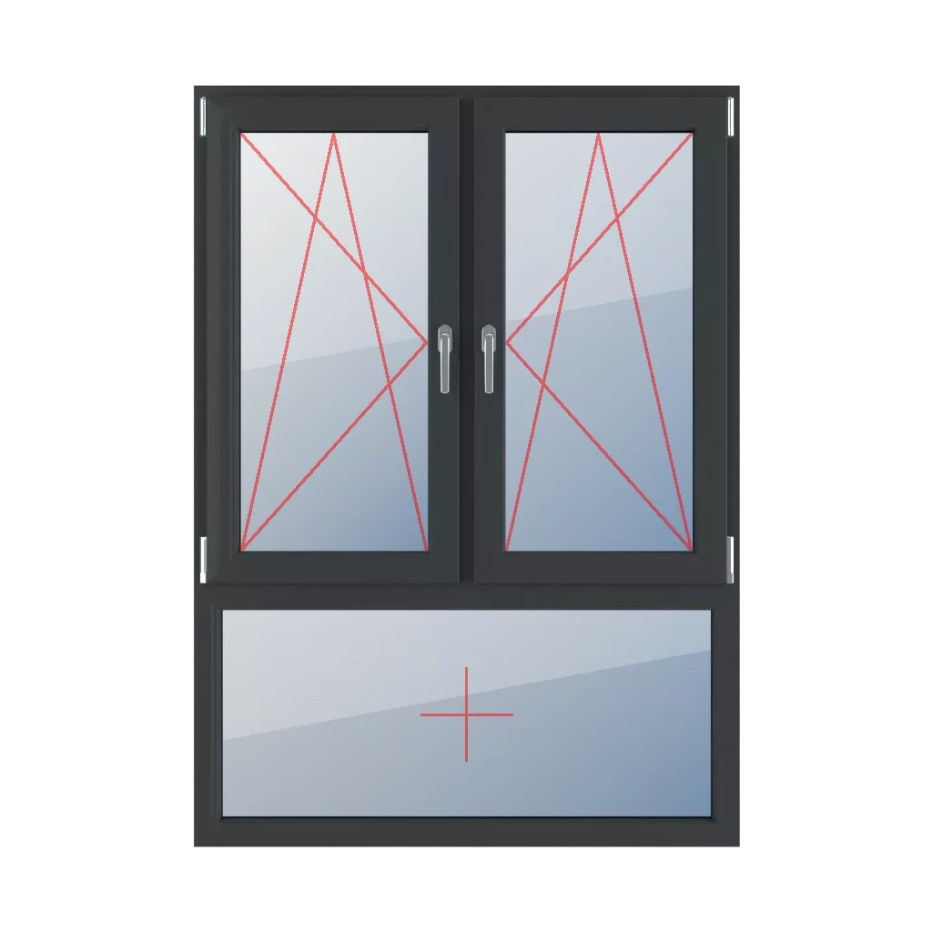 Drehkipp links, Drehkipp rechts, Festverglasung im Rahmen projekte haus-mit-waldblick-aus-dem-smart-slide-fenster-und-funktioneller-garage    